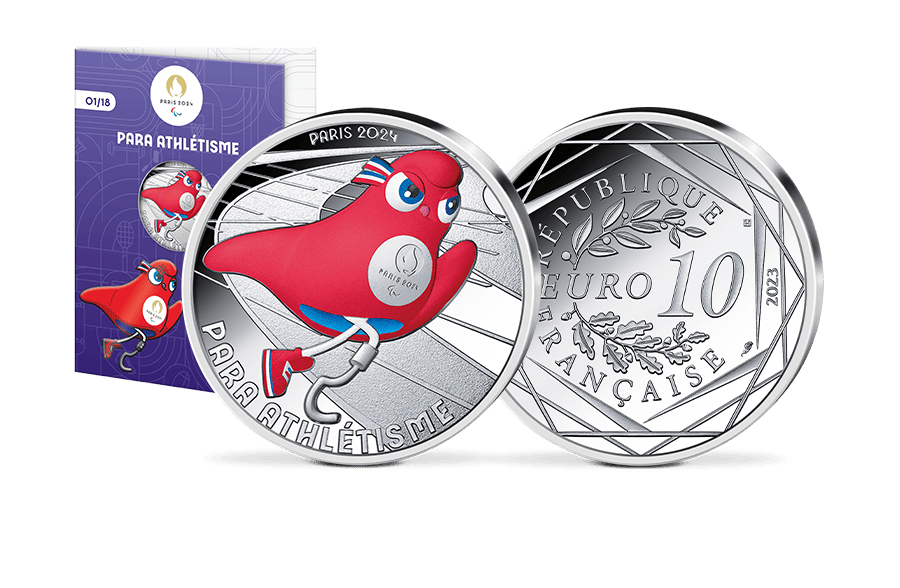 10-Euro-Silbermünze Frankreich Para Athletics