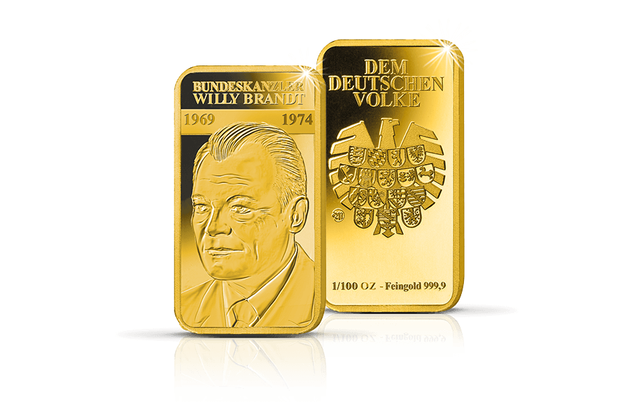 Goldbarren Bundeskanzler Willy Brandt