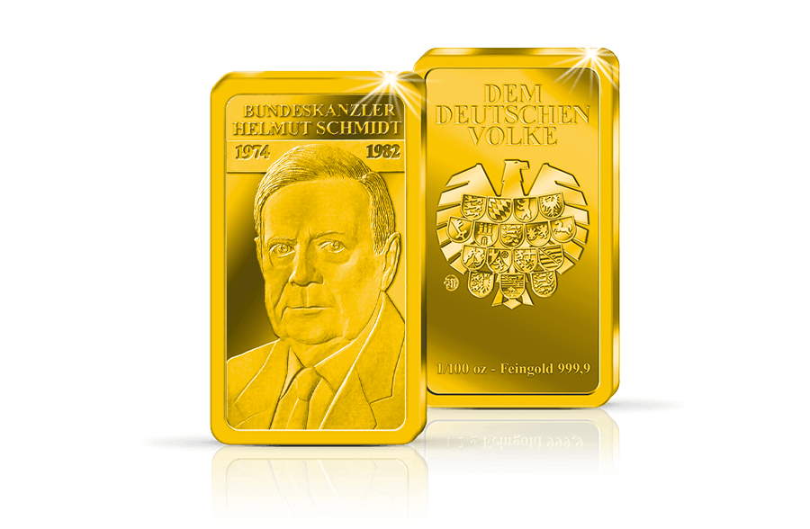 Goldbarren - Bundeskanzler Helmut Schmidt