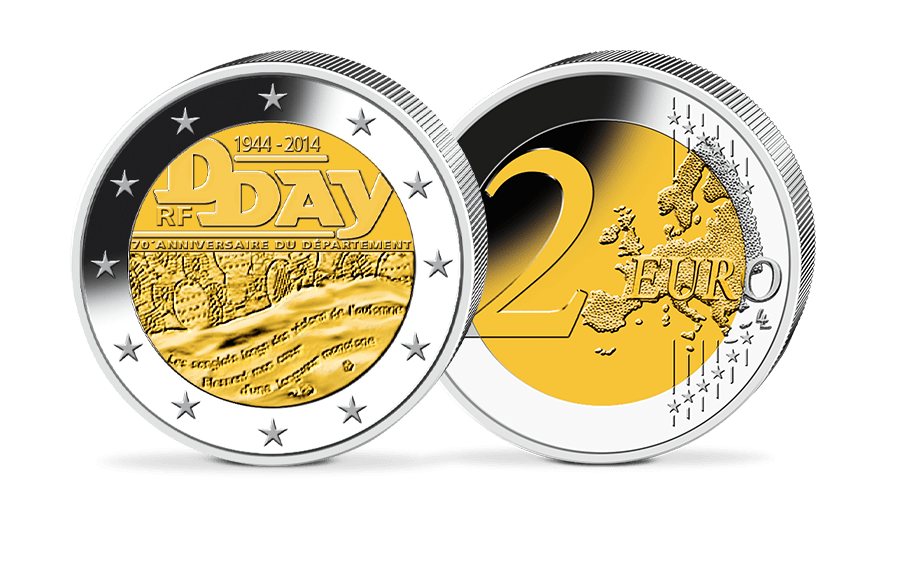 2-Euro-Gedenkmünze - Frankreich 2014 - 70 Jahre D-Day