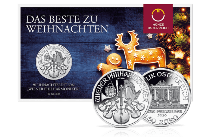 Silbermünze Wiener Philharmoniker – Weihnachtsedition