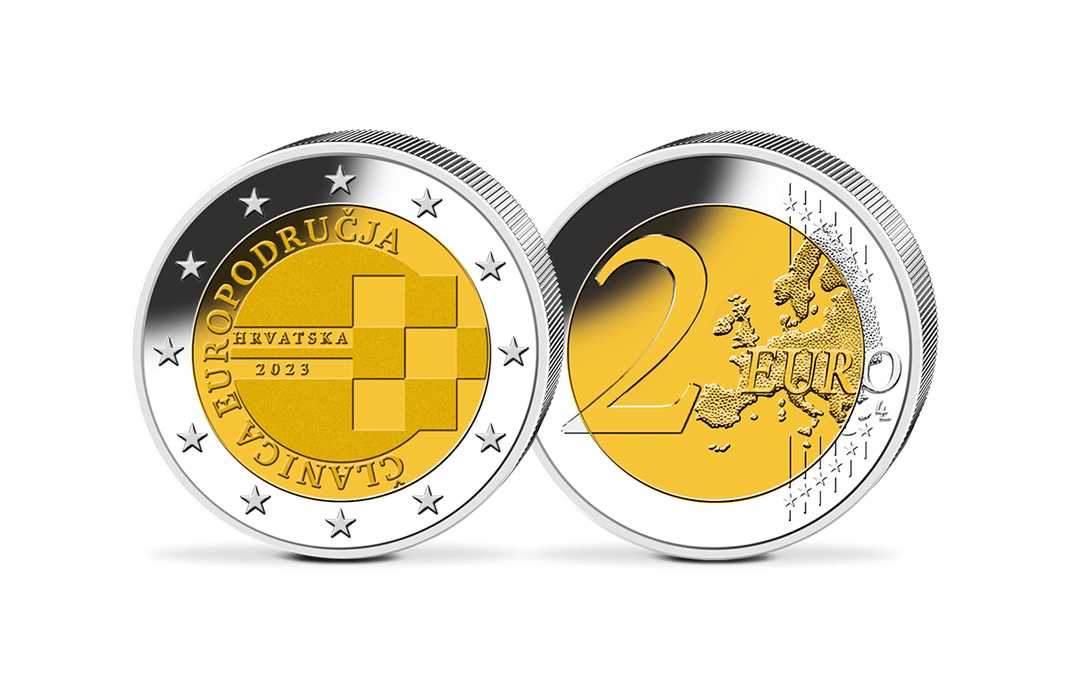 2-Euro-Gedenkmünze - Kroatien 2023 - Einführung des Euro