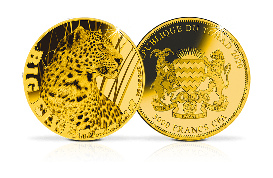 Giganten-Goldmünze Leopard