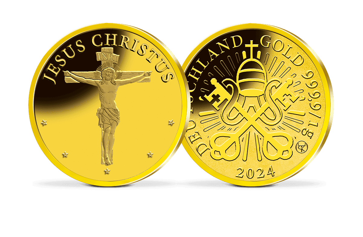 Gold-Gedenkprägung Jesus Christus