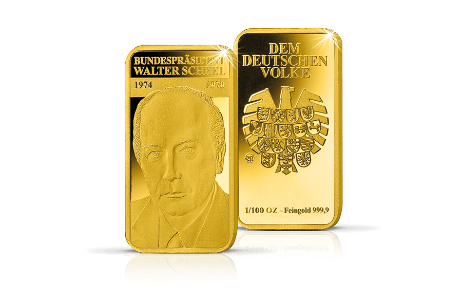 Goldbarren − Bundespräsident Walter Scheel