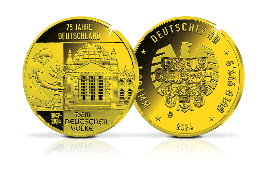 Gold-Gedenkprägung 75 Jahre Deutschland