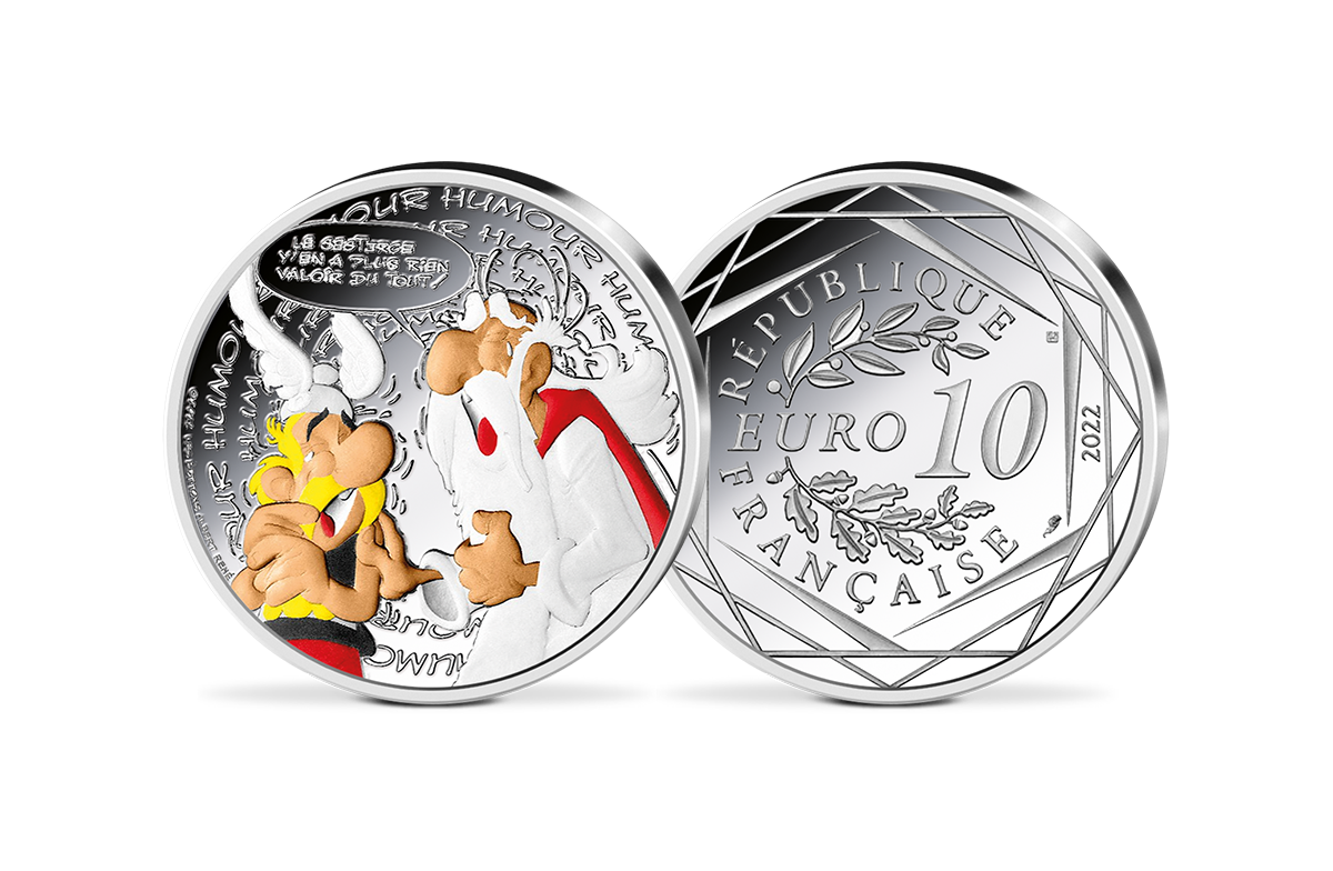 10-Euro-Silbermünze Frankreich Asterix Humour