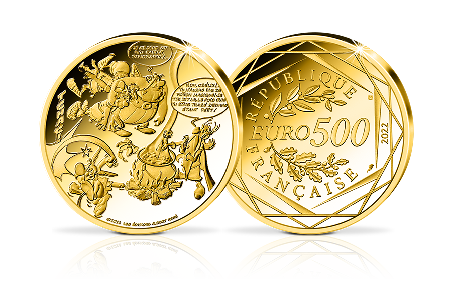 500-Euro-Goldmünze Frankreich Asterix