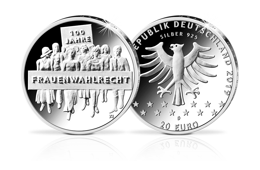 20-Euro-Münze 100 Jahre Frauenwahlrecht 2019