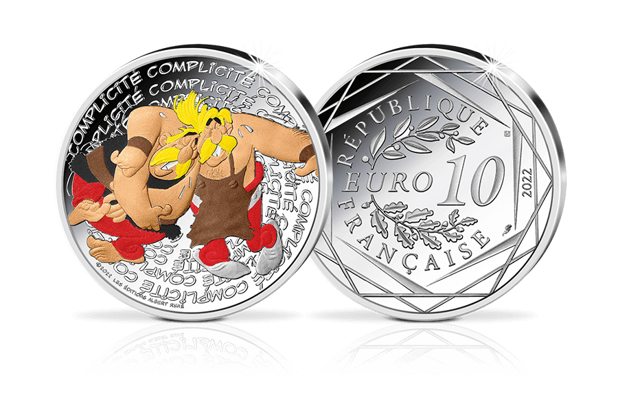 10-Euro-Silbermünze – Frankreich Asterix Complicité