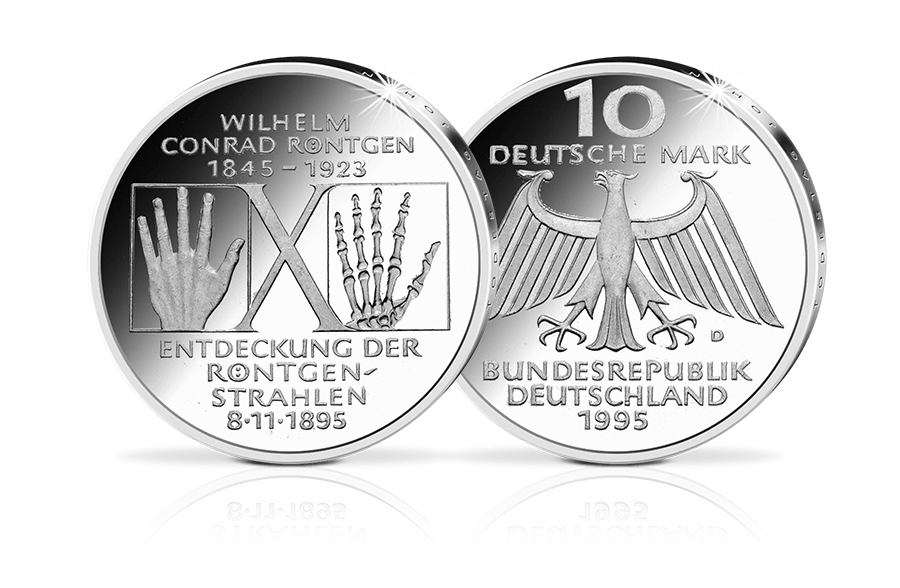 10-DM-Gedenkmünze Wilhelm Conrad Röntgen