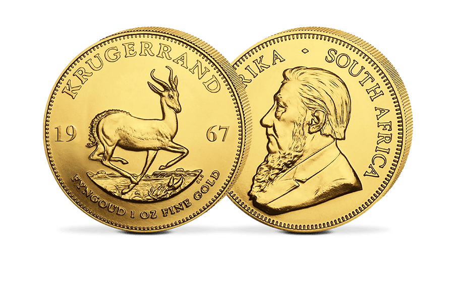 Gold-Anlagemünze Krügerrand 1967 in Polierte Platte