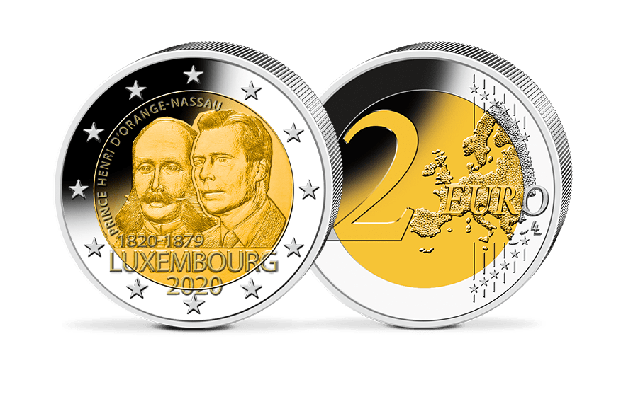 2-Euro Gedenkmünze Luxemburg 200. Geburtstag von Prinz Henri