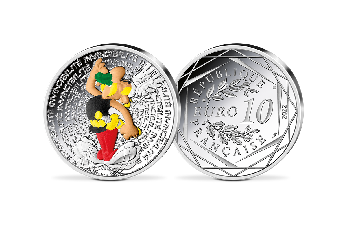 10-Euro-Silbermünze Frankreich Asterix Invincibilité