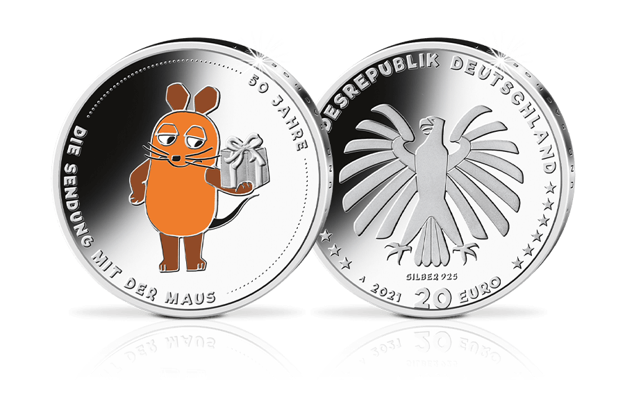 20-Euro-Münze 50 Jahre Sendung mit der Maus