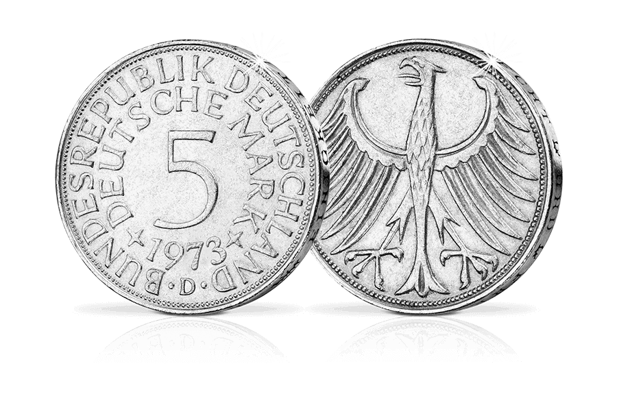 5-DM-Silbermünze 1973 D