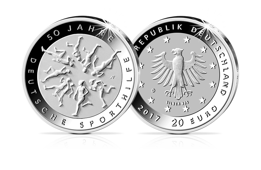 20-Euro-Münze 50 Jahre Deutsche Sporthilfe