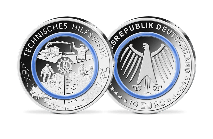 10-Euro-Münze Technisches Hilfswerk 2025