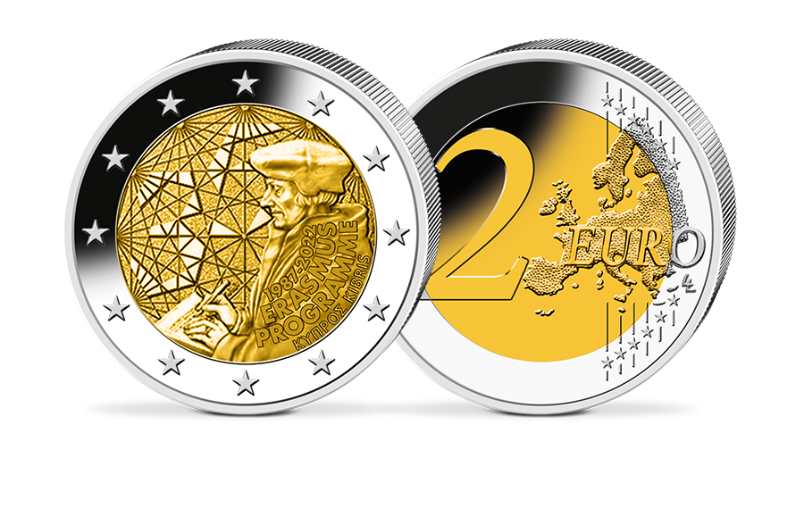 2-Euro-Gedenkmünze - Zypern 2022 - 35 Jahre Erasmus-Programm