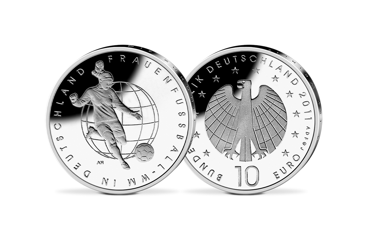 10-Euro-Münze Frauenfußball-WM 2011 in Deutschland