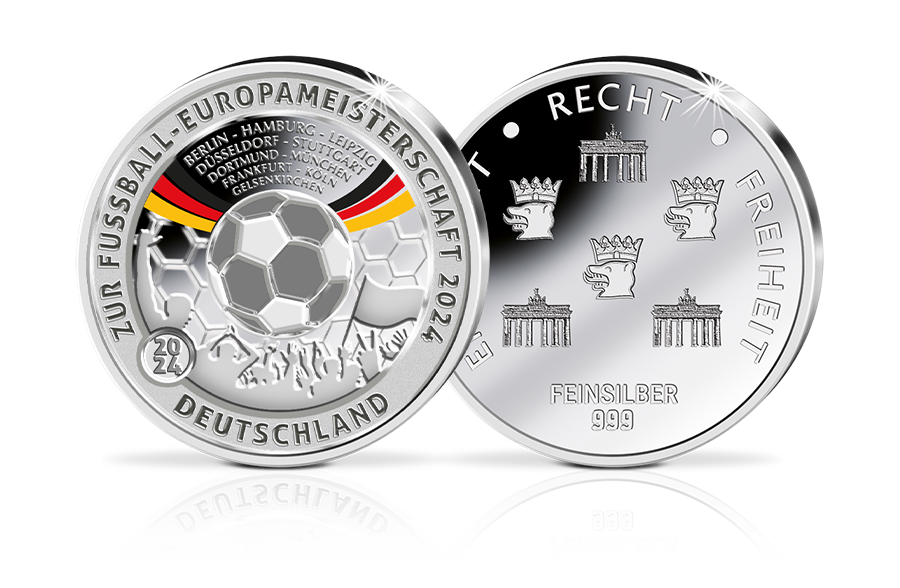 Silber-Gedenkrpägung Fußball-Europameisterschaft 2024